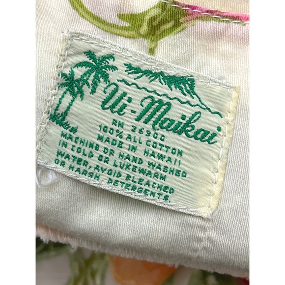 Vintage Ui Maiki Hawaiian Floral Shift Muumuu Dress 70s Tropical Resort Vacation - Picture 4 of 4